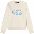 Daily Paper Men's Pelaz Intarsia Logo Crew Knit in White Sand