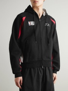 Balenciaga - NBA Oversized Logo-Embroidered Cotton-Jersey Zip-Up Hoodie - Black