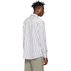 AMI Alexandre Mattiussi White and Black Pinstripe Shirt