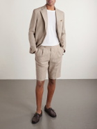 De Petrillo - Linen Single-Breasted Blazer - Neutrals
