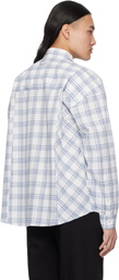 lesugiatelier Blue Sculpture Check Shirt