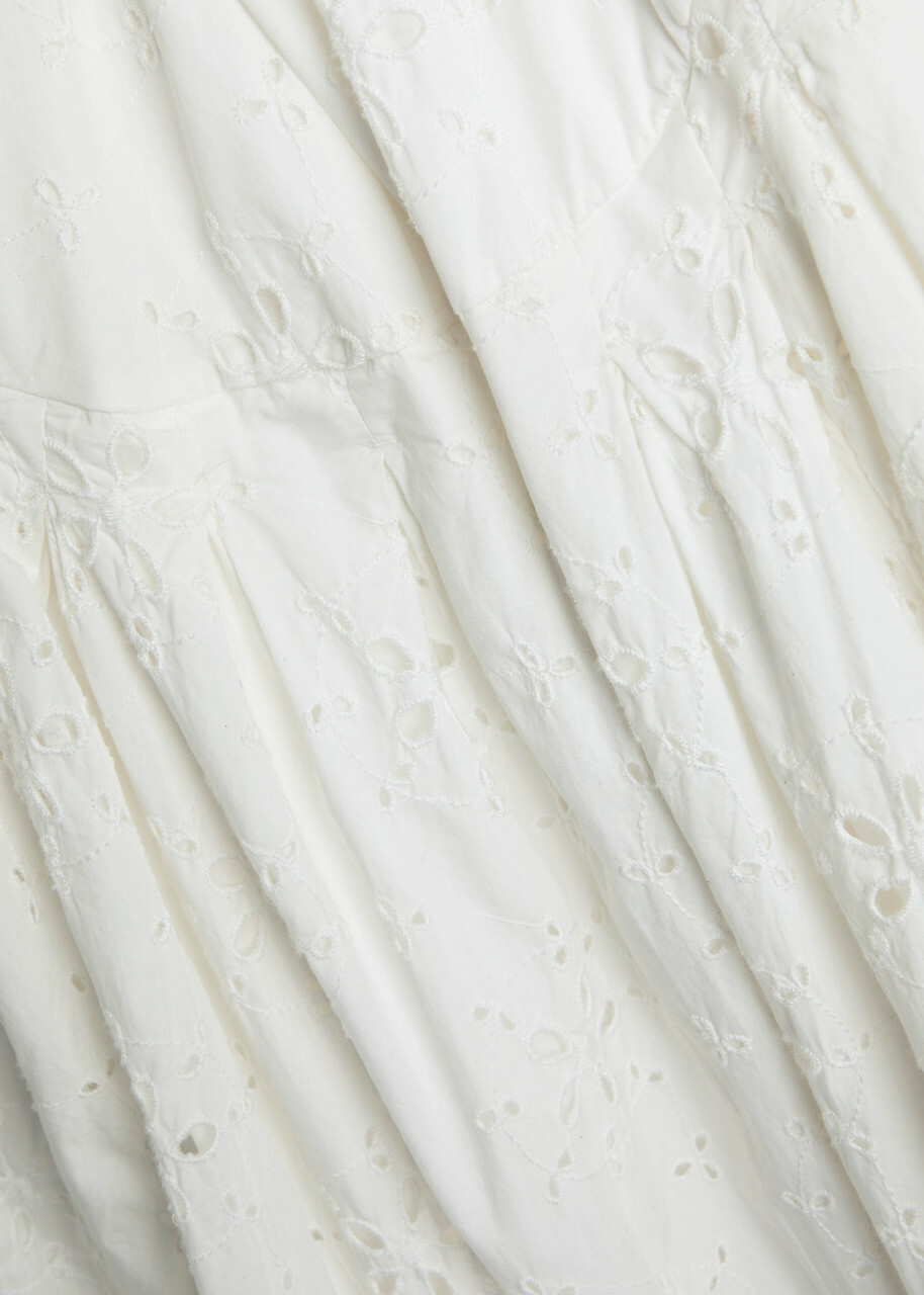 Free People Primavera Broderie Anglaise Cotton Midi Dress