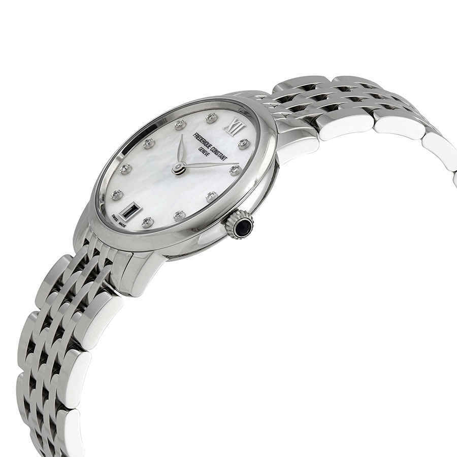 Frederique Constant Slimline Quartz Diamond Ladies Watch FC-220MPWD1S26B