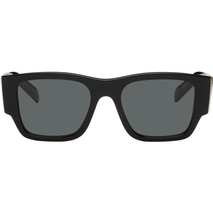 Photo: Prada Eyewear Black Triangle Logo Sunglasses