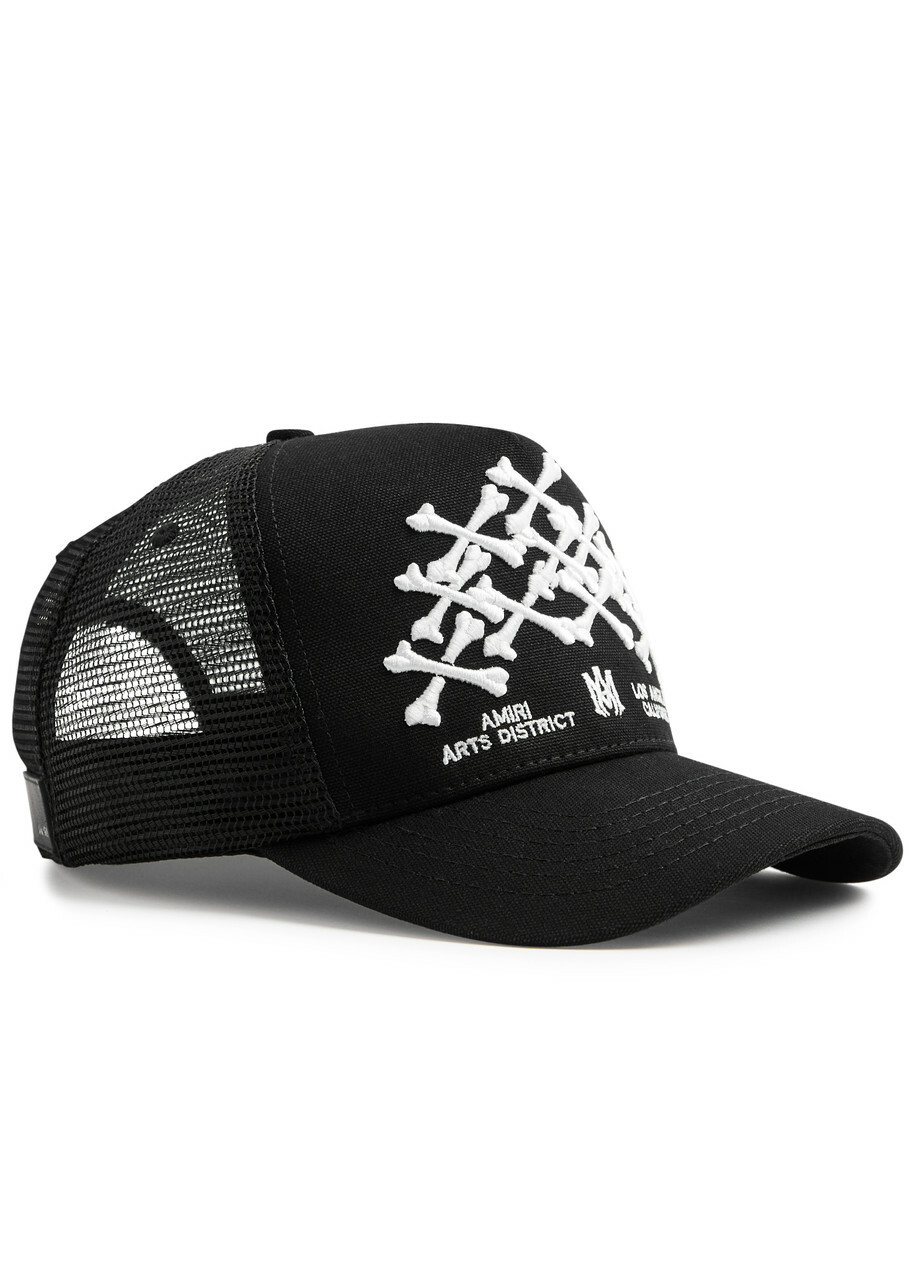 【AMIRI】Bones embroidered trucker hat 帽子 コットン Amiri Bones Embroidered Trucker hat - Black - One Size Amiri