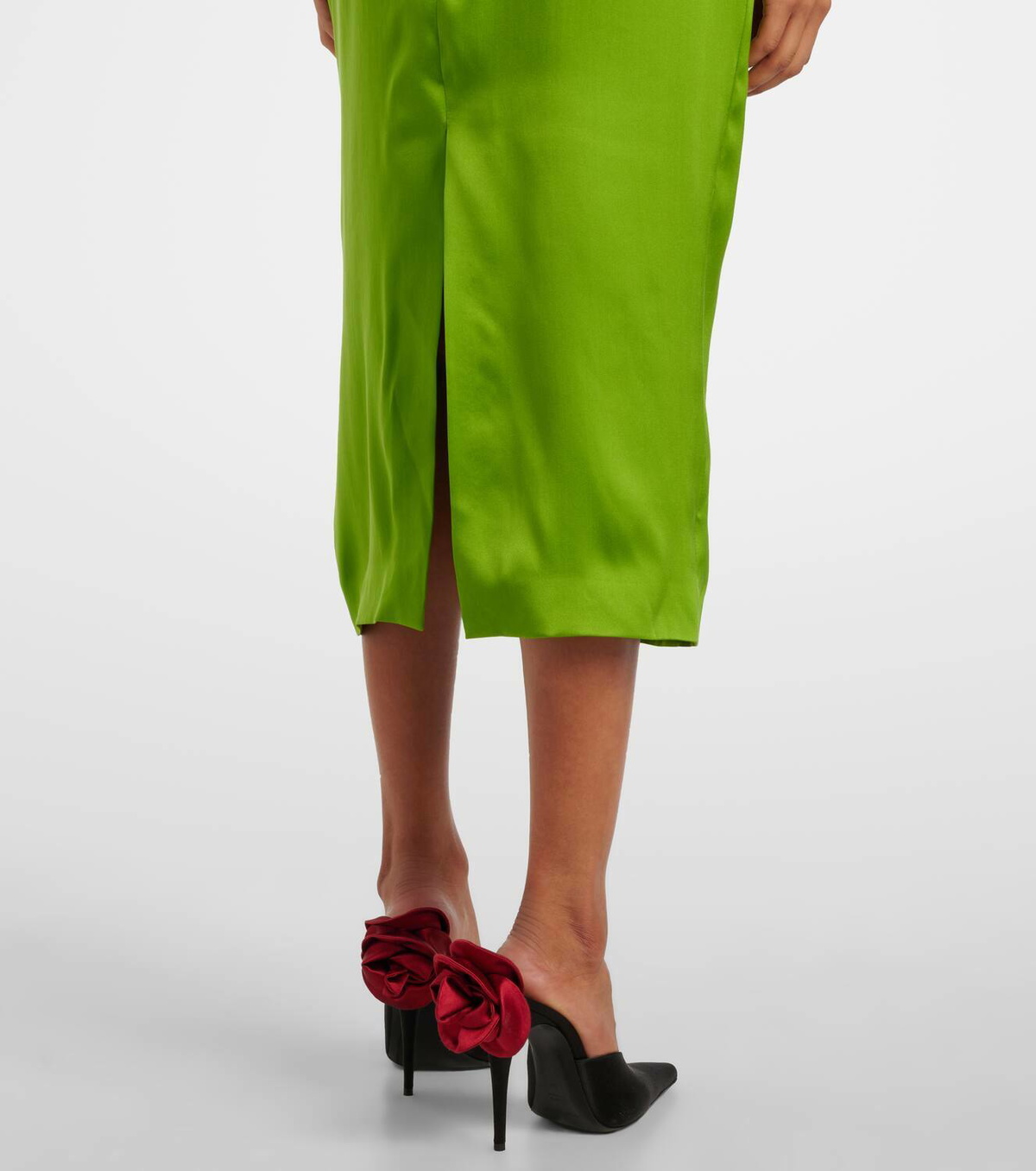 magda butrym green dress Magda Butrym Green Off-Shoulder Mide Dress Green / (FR)38 main image 0