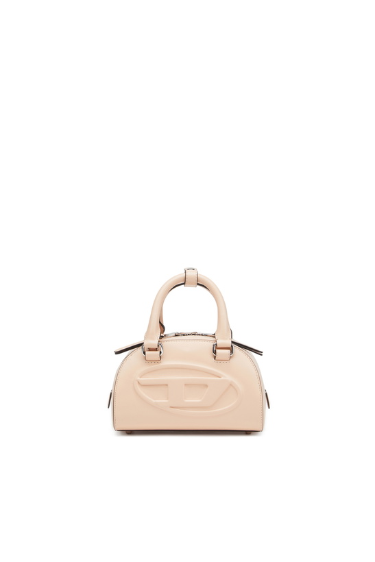 Photo: Diesel 1DR Dome-Leather Small bowling bag - Crossbody Bags Womens in Pink