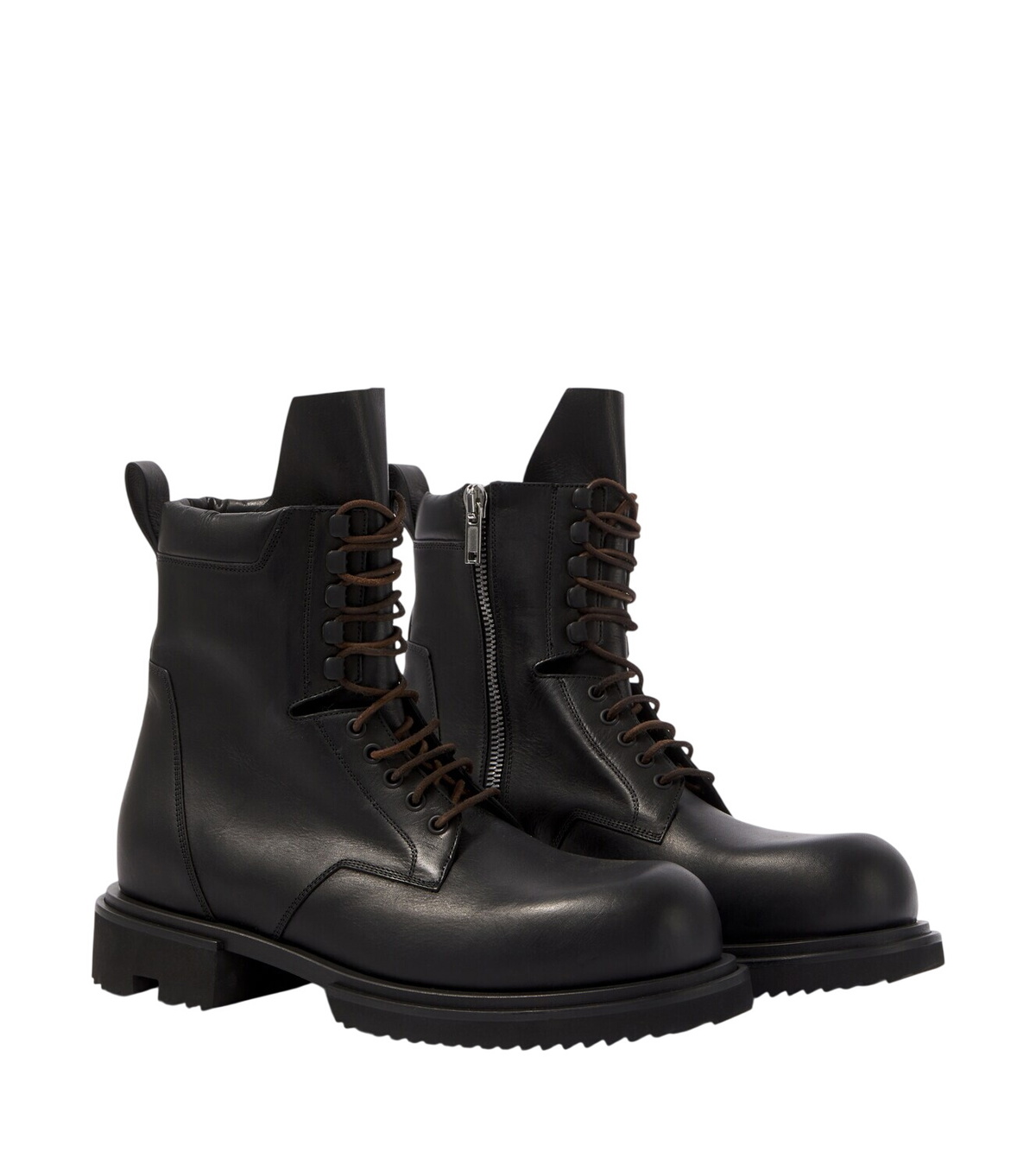 Rick Owens - Moncler Amber Canvas-Trimmed Leather Snow Boots