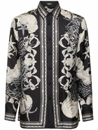 VERSACE Informal Printed Silk Twill Shirt