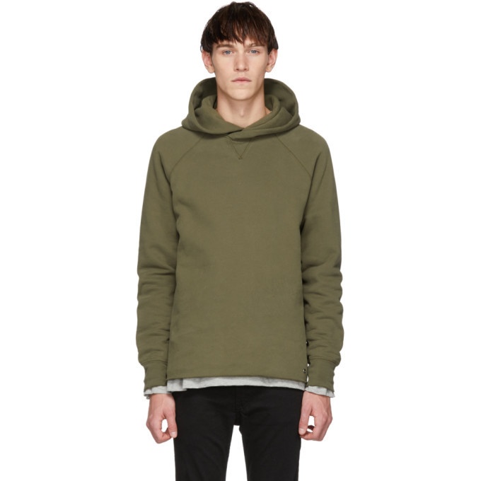 Photo: Levis Made and Crafted Green Unhemmed Hoodie