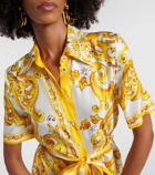 Dolce&Gabbana Majolica silk twill shirt dress