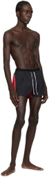 Hugo Black & Red Quick-Drying Swim Shorts