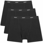 WTAPS Men's Skivvies 3-Pack Boxer Shirt in Black