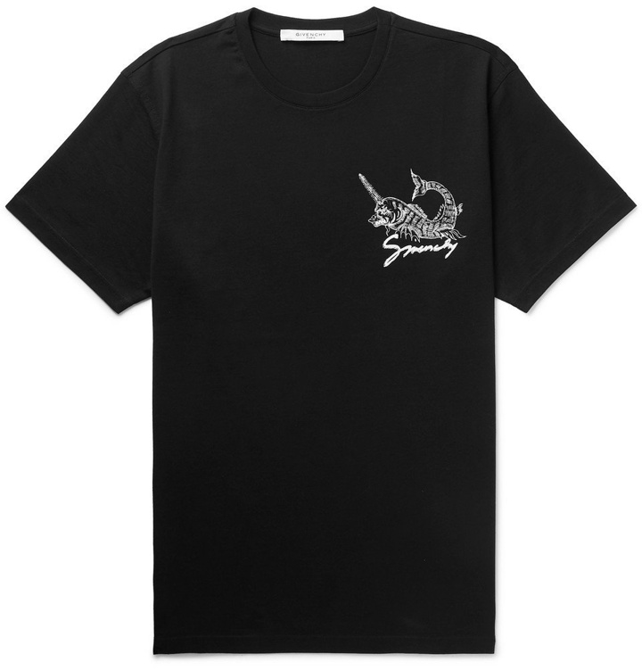 Photo: Givenchy - Printed Cotton-Jersey T-Shirt - Men - Black