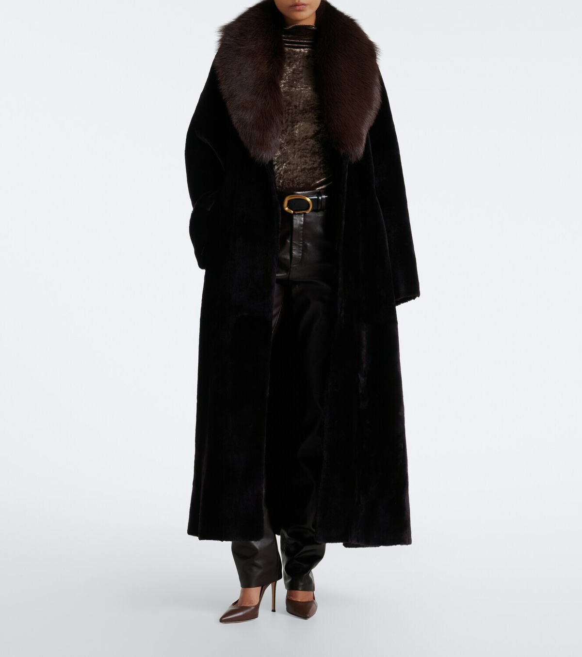 Ralph Lauren Collection Leather slim pants