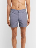 Frescobol Carioca - Mid-Length Printed Swim Shorts - Blue