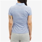 Saks Potts Women's Venus Polo Shirt in Blue Stripe