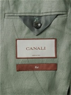 Canali - Kei Slim-Fit Double-Breasted Linen Suit Jacket - Green