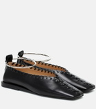 Jil Sander Leather ballet flats