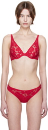 Yasmine Eslami Red Zoe Plunge Bra