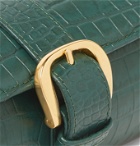 Rapport London - Croc-Effect Leather Watch Roll - Green