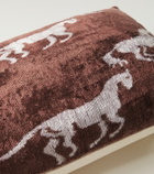 Les-Ottomans Silk and cotton velvet cushion