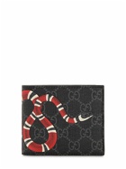 GUCCI Snake Printed Coated Canvas Wallet