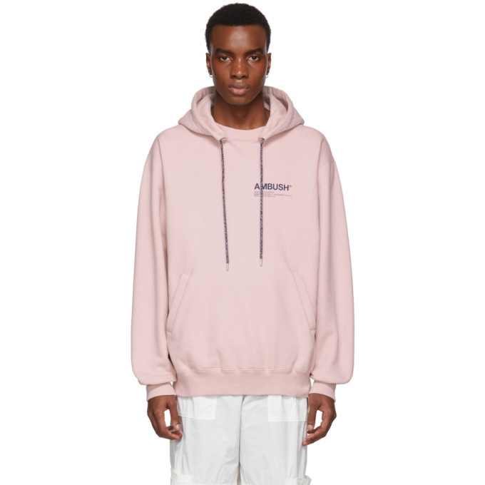 Photo: Ambush SSENSE Exclusive Pink Logo Hoodie