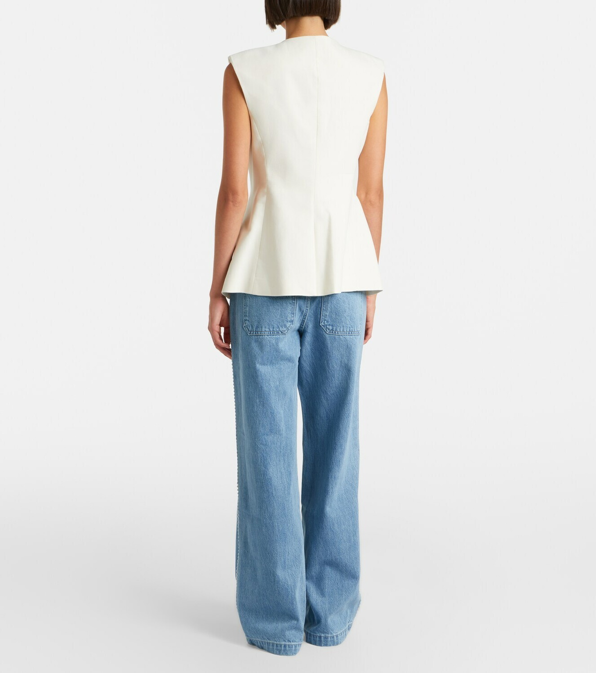 Veronica Beard Taylor high-rise wide-leg jeans