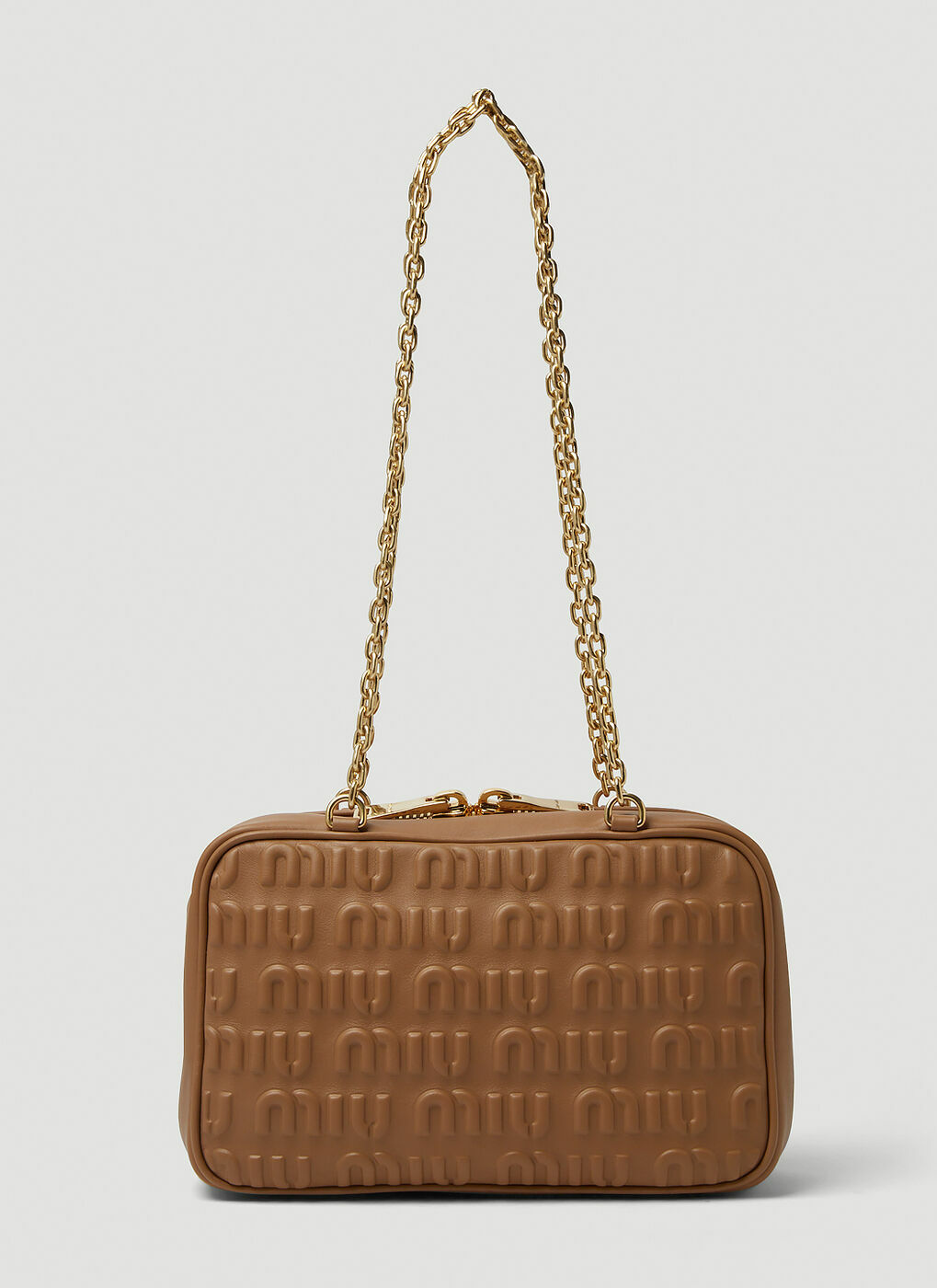 Miu Miu shoulder bag in brown grained leather