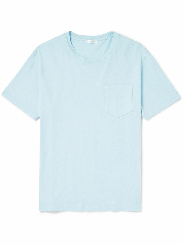 Photo: Boglioli - Garment-Dyed Cotton-Jersey T-Shirt - Blue
