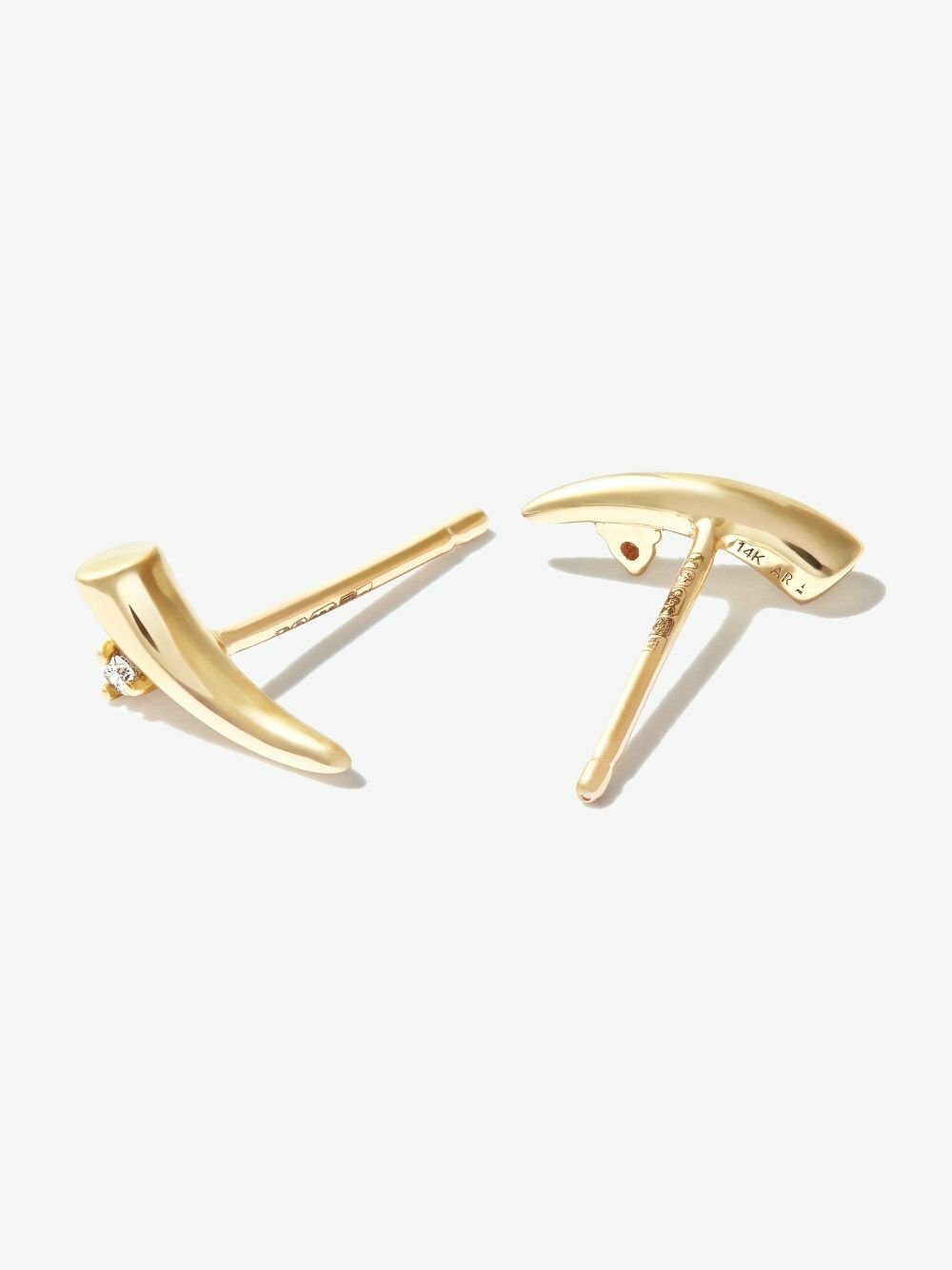 Adina Reyter 14K Yellow Gold Thorn Diamond Stud Earrings