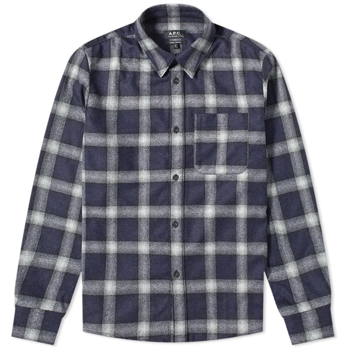 Photo: A.P.C. Trek Wool Check Overshirt