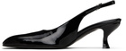 MARIE ADAM-LEENAERDT Black Slingback 40mm heels