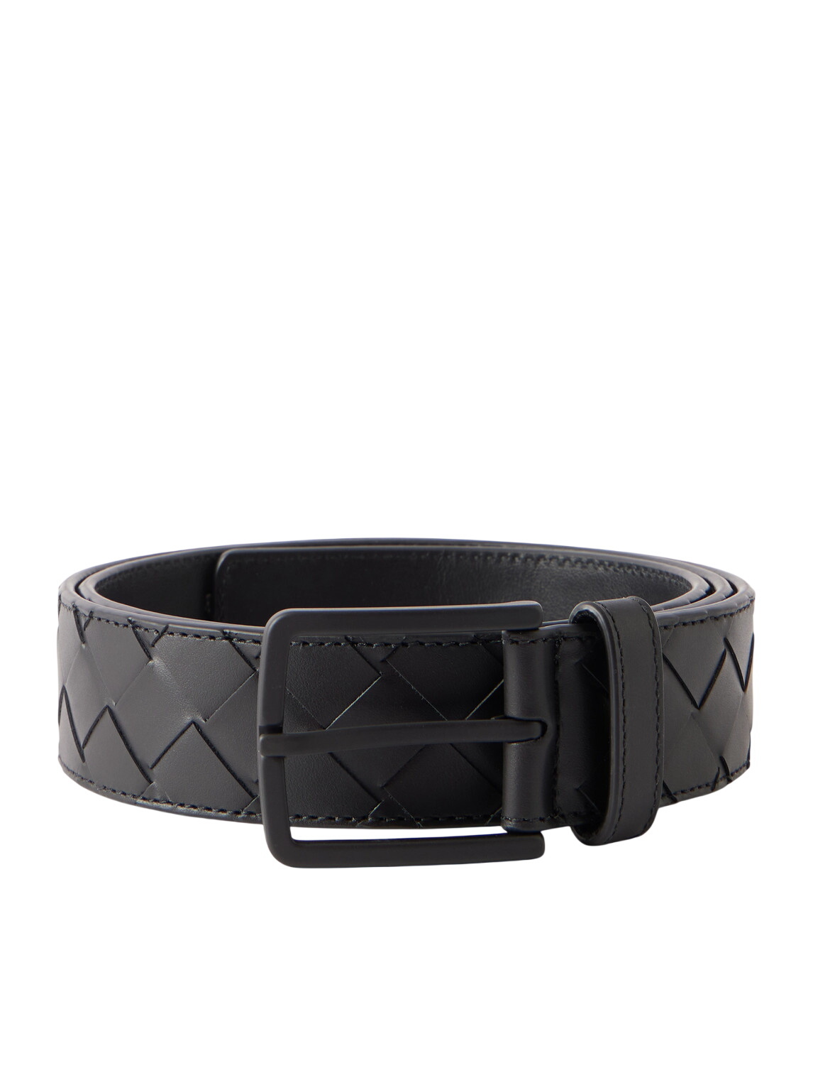 Bottega Veneta - 3cm Dark-Brown Intrecciato Leather Belt - Men