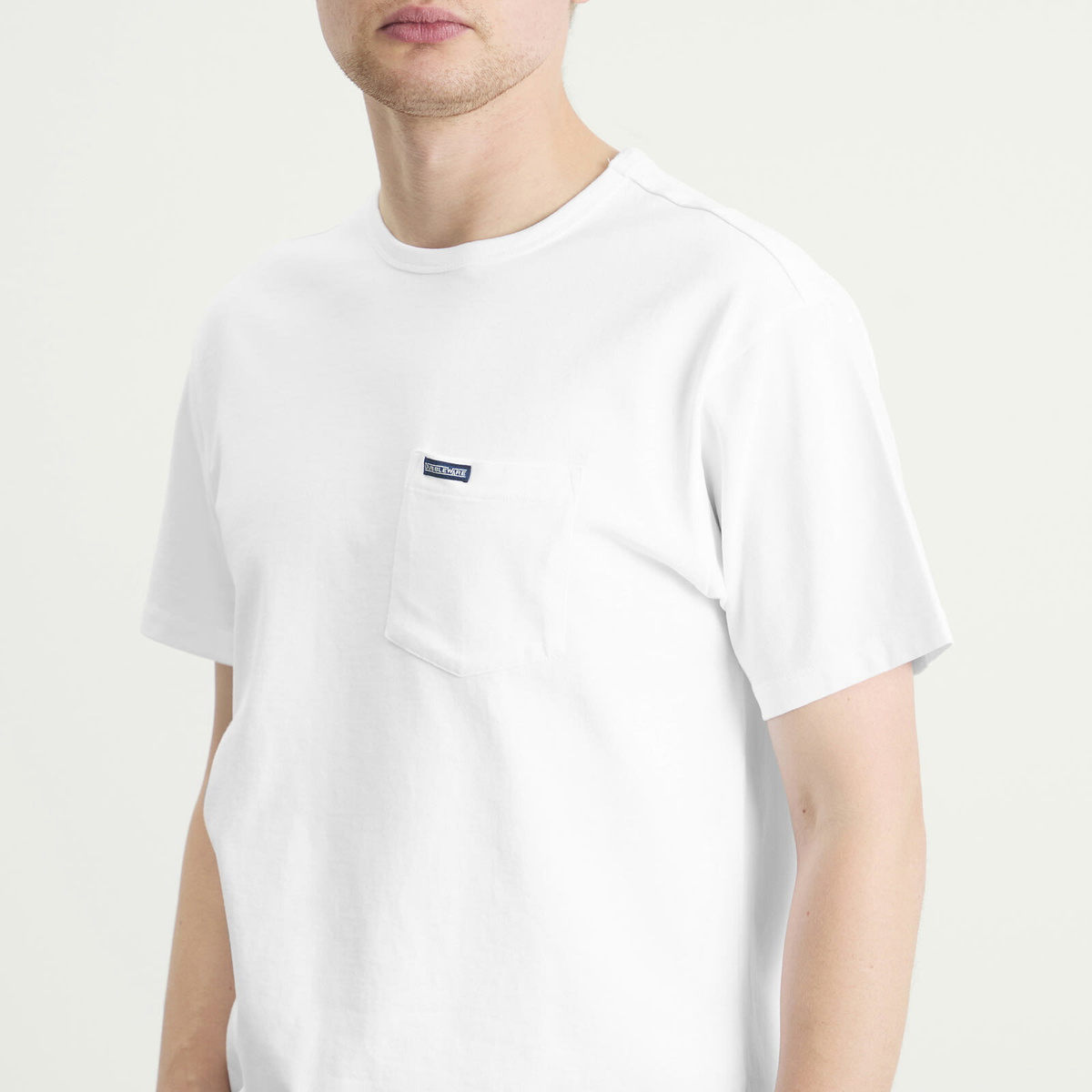 Dubbleware Men's Pocket Label T-Shirt in White