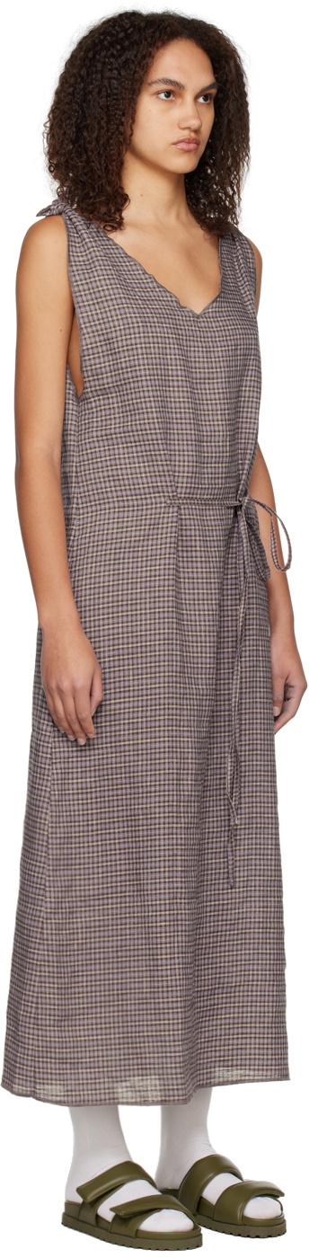 Deiji Studios Brown Knot Midi Dress