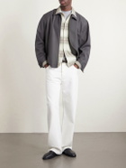 Auralee - Dégradé Striped Knitted Cotton and Silk-Blend Cardigan - Gray
