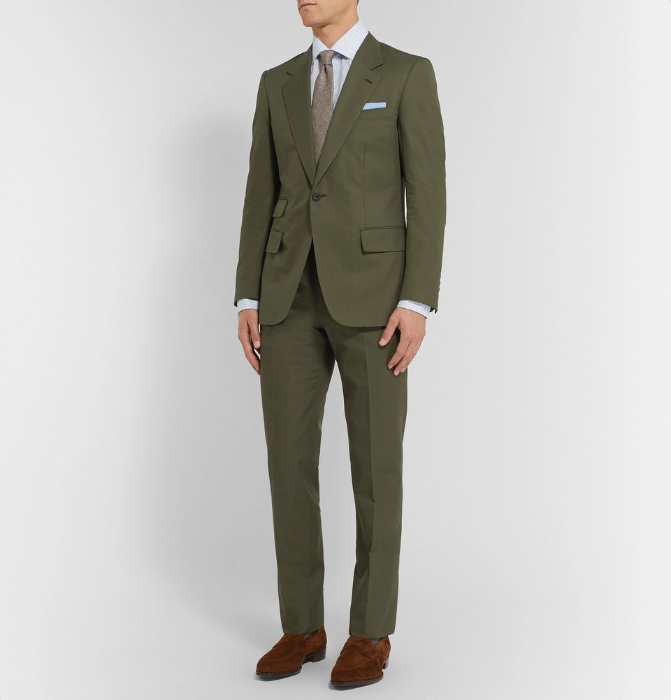 Slim-Fit Cotton-Twill Suit Jacket, 43% OFF