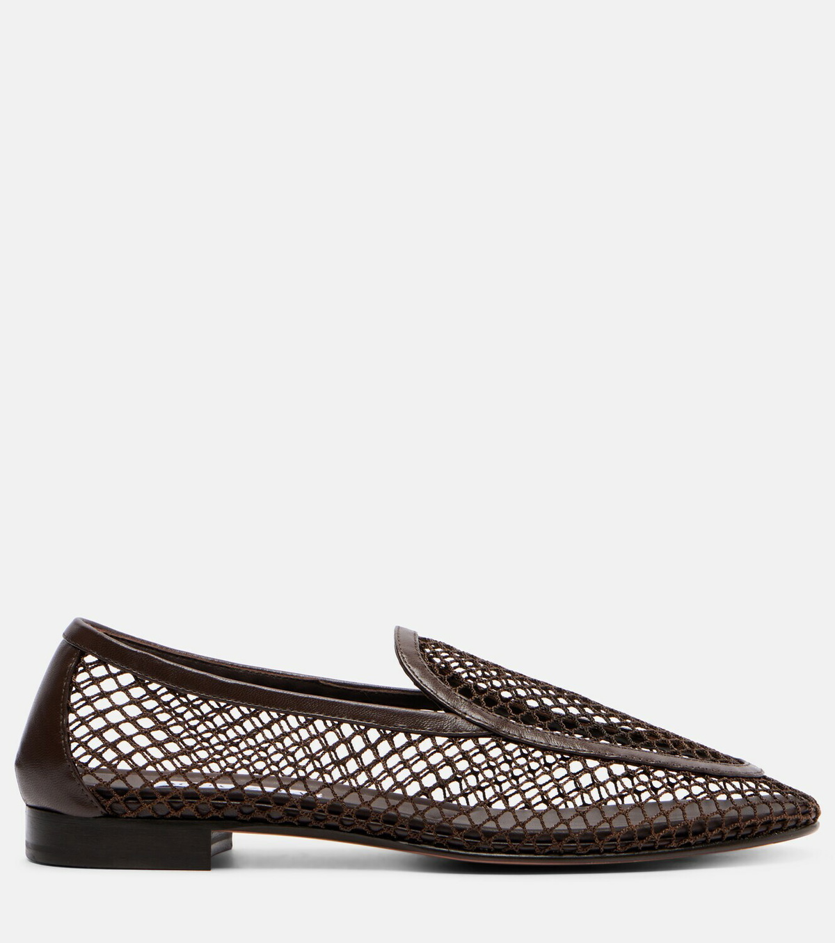 Aquazzura Saint Germain leather-trimmed moccasins