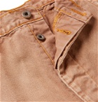 KAPITAL - Appliquéd Distressed Cotton-Canvas Trousers - Brown