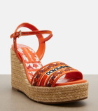 Dolce&Gabbana Floral embroidered espadrille wedges