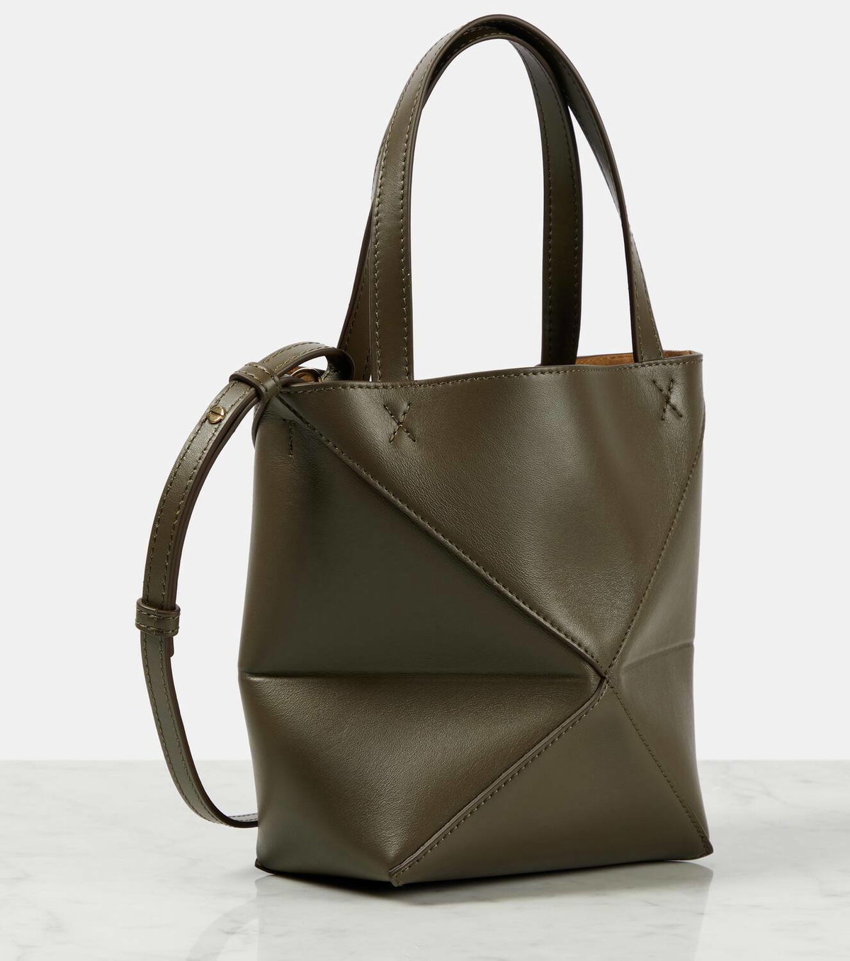 Loewe Puzzle Fold Mini leather tote bag Loewe