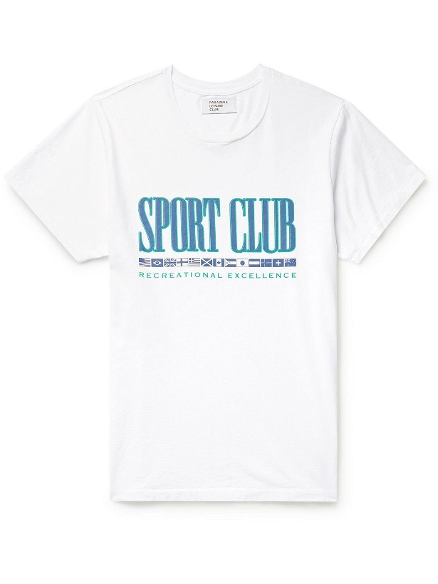 Photo: Pasadena Leisure Club - Sport Club Printed Cotton-Jersey T-Shirt - White