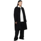MM6 Maison Margiela Black Double-Faced Wool Coat