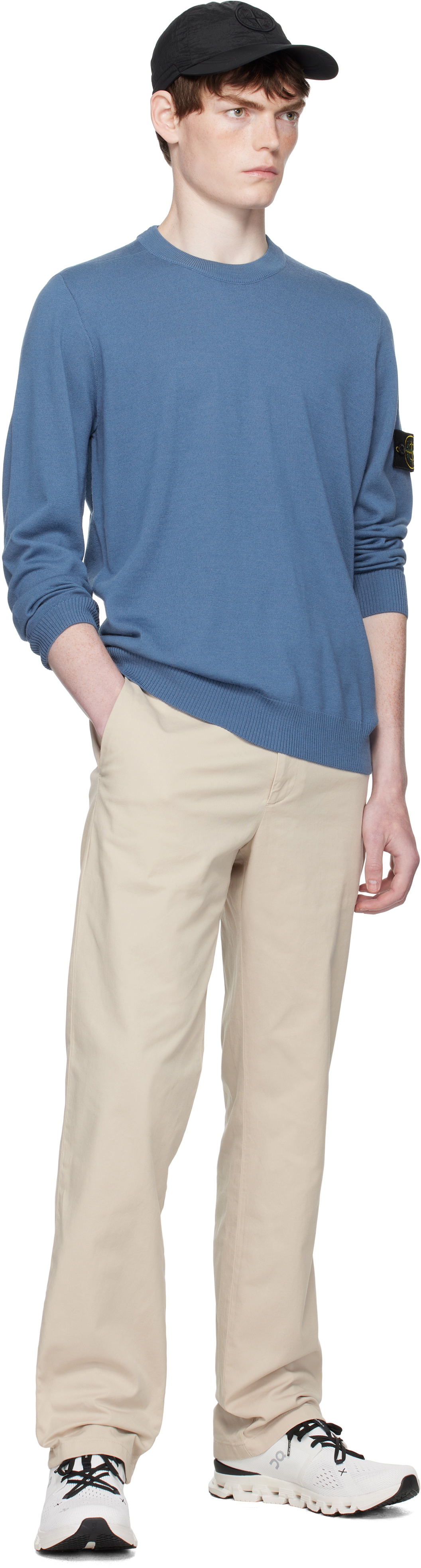 Stone Island Blue 5100071 Light RWS Pure Wool Sweater Stone