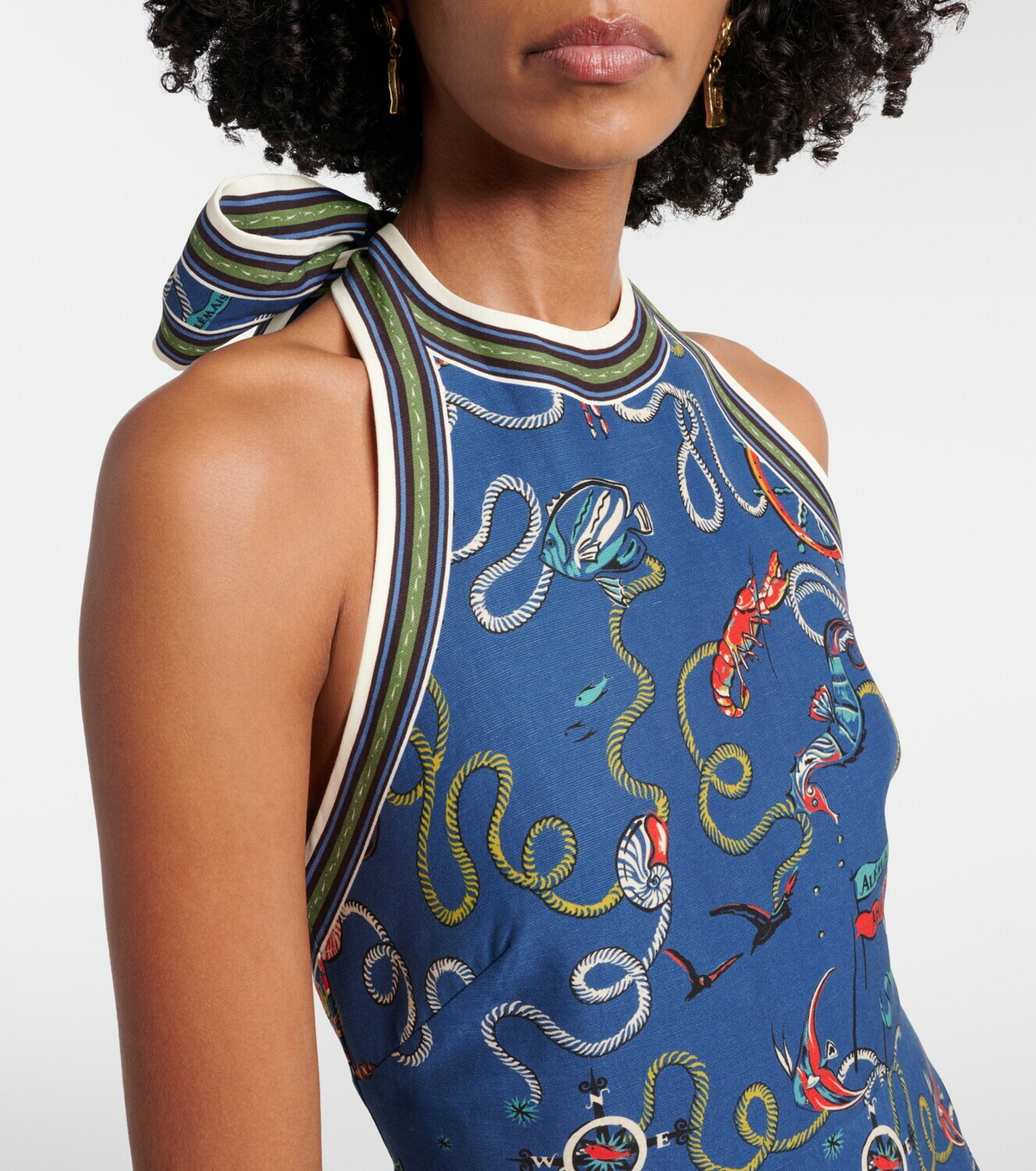 Alémais Cove printed halterneck maxi dress