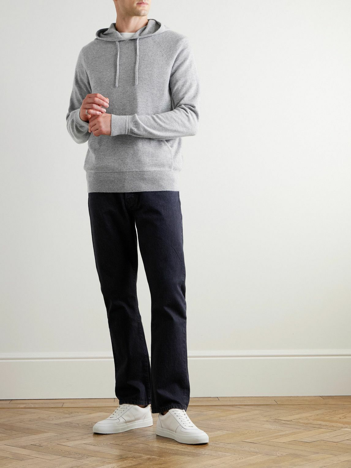 Mr P. - Mitchell Cashmere Hoodie - Gray