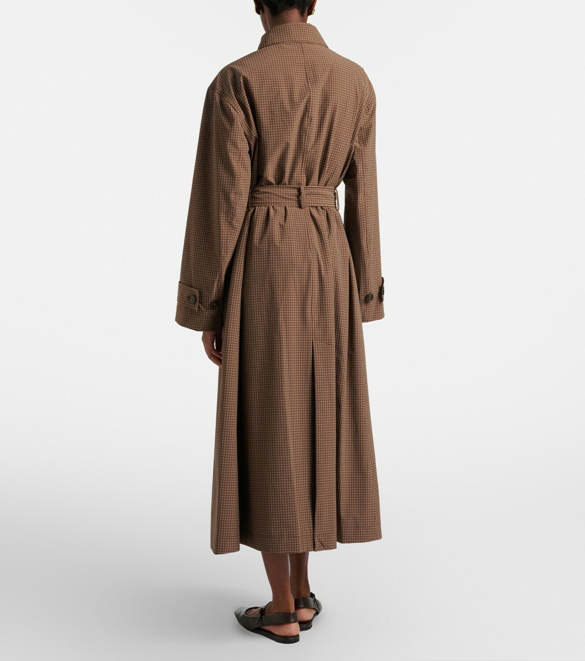Róhe Checked belted coat