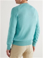Loro Piana - Slim-Fit Cotton and Silk-Blend Sweater - Blue